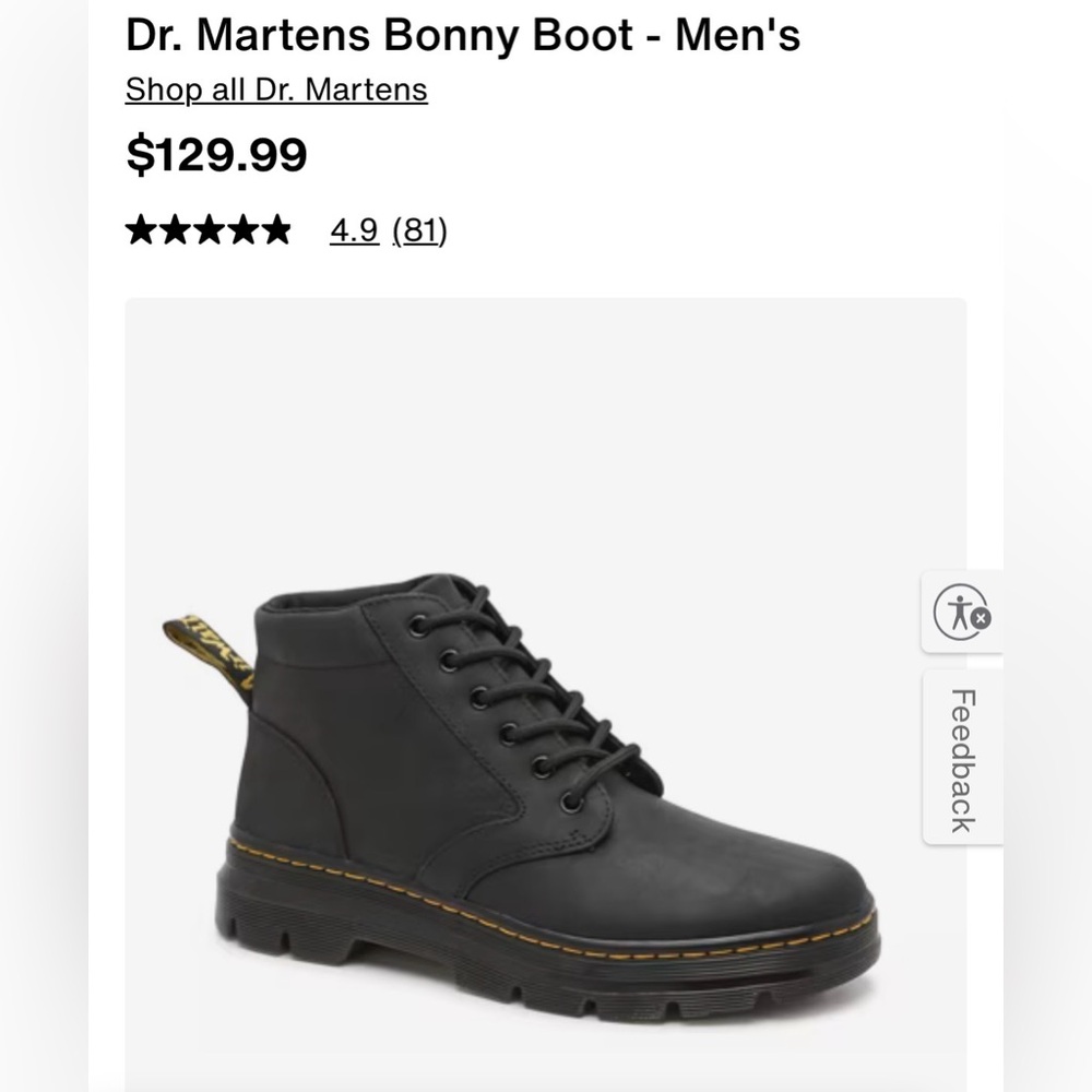 Dr. Martens Black Bonny Men's Boots